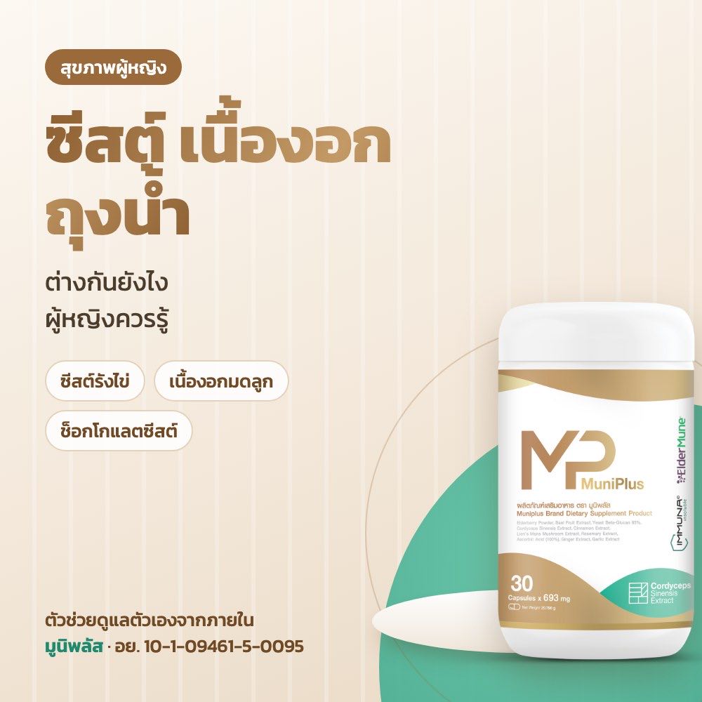 ซีสต์ เนื้องอก ถุงน้ำ ช็อกโกแลตซีสต์ ต่างกันยังไง ผู้หญิงควรรู้